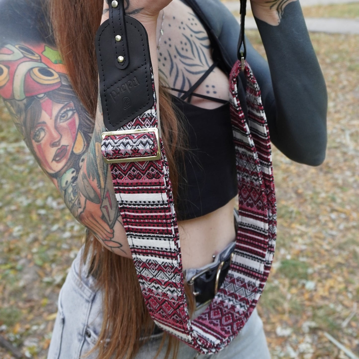 Lifestyle photo of camera strap by Felard