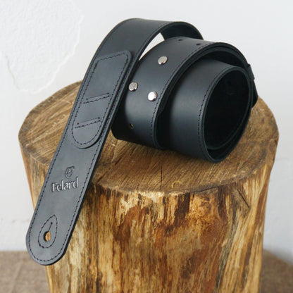 Stylish leather guitar strap for live performances