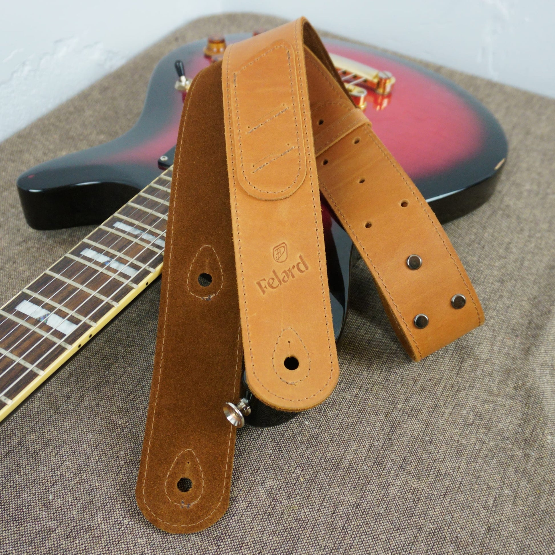 custom leather guitar strap handmade in Ukraine