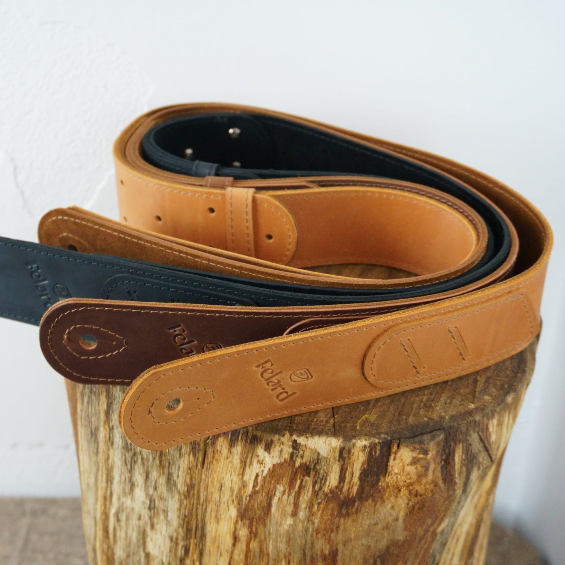 Adjustable leather guitar straps available in multiple leather colors